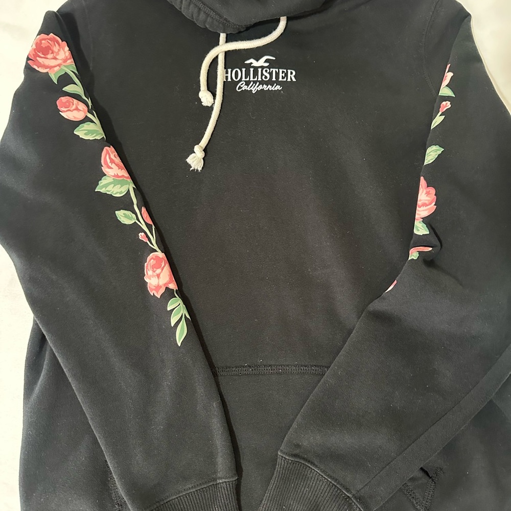 Hollister Black Hoodie with Logo